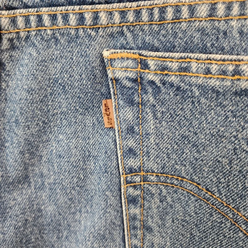 Vintage Levis 545 Jeans Mens 44x30 Blue Denim Brown Tab Loose Fit Baggy 1990s Y2